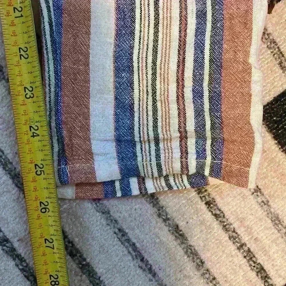 Rewash‎ brand Women’s Linen striped pants, stretch waist, Size M - Picture 9 of 13